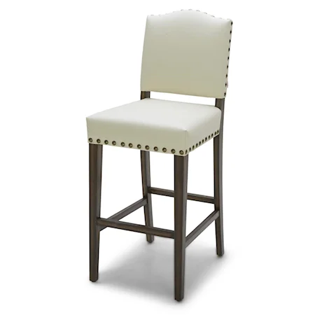 Bar Stool with Large Nailheads